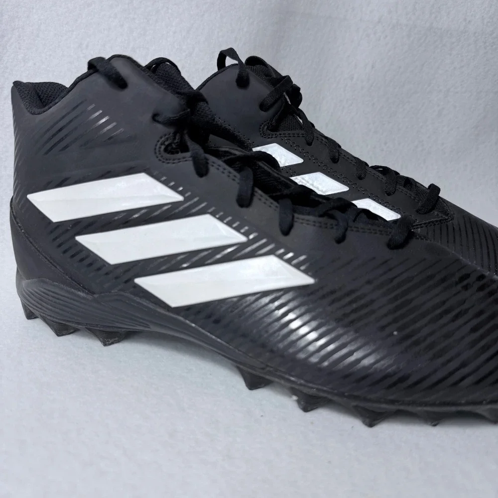 Adidas Freak Mid MD Football Cleats Mens 11.5 Black White BB7688 Mid Top Shoes
